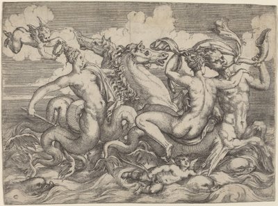 Sirens, Naiads, and Tritons by Angelo Falconetto