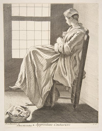 Sewing Apprentice by Anne Claude Philippe de Caylus