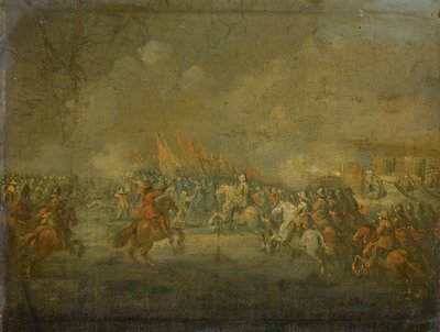 A Cavalry Skirmish by Anonymous