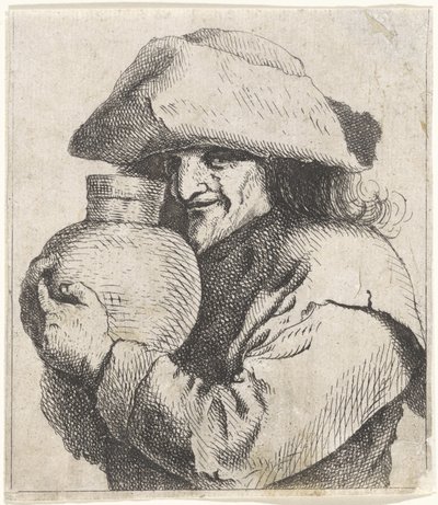 Farmer with a Jug in His Hands by Anonymous