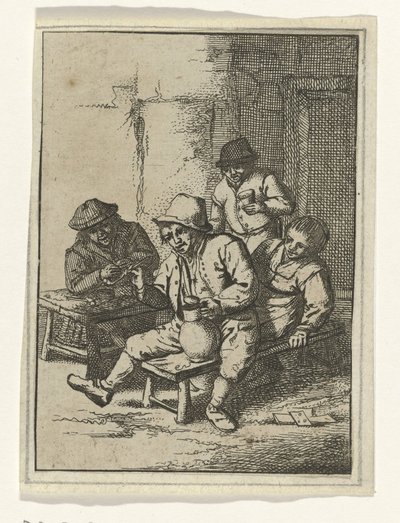 Drinking Company at a Table by Anonymous