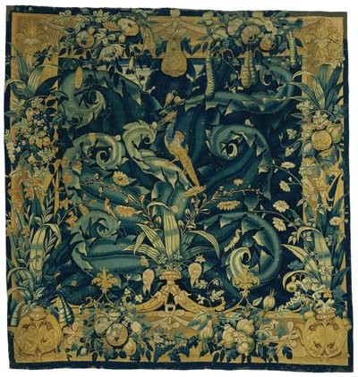 Large-leaved Verdure with Birds and Snails by Anonymous