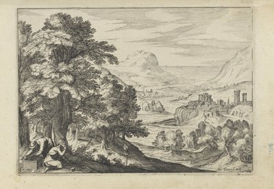 Landscape with Bird Catchers by Anonymous