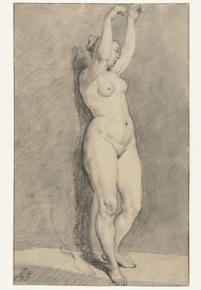 Standing Female Nude by Anonymous