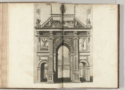 Triumphal arch with the crane, 1594 by Anonymous