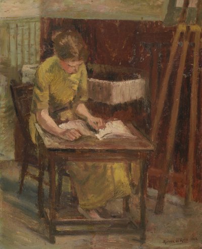 Girl reading (I) by Anthea Durose