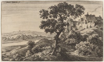 A Village on a Hill by Anthonie Waterloo