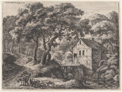 The Mill in the Woods by Anthonie Waterloo