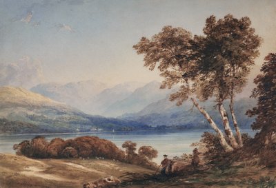 View of a lake by Anthony Vandyke Copley Fielding