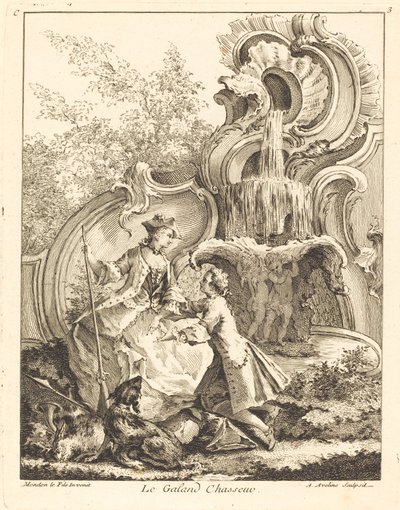 The Gallant Hunter by Antoine Aveline after Jean Mondon