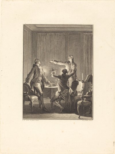 The Provocation by Antoine Jean Duclos after Jean Michel Moreau