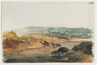 Landscape (recto) by Antoine Louis Barye