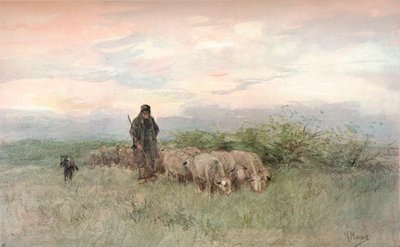 Shepherd and Flock, 19th Century by Anton Mauve