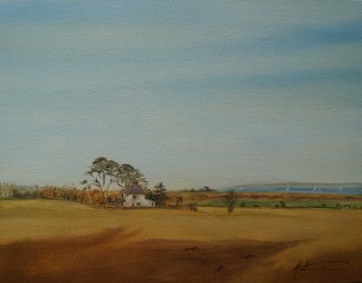 House and Fields by Antonia Myatt