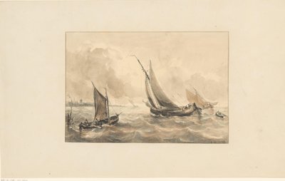 Sailboats at Sea by Antonie Waldorp