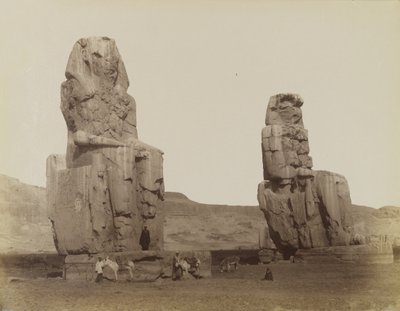 The Colossi of Memnon by Antonio Beato