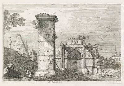 Views: Le Pilier isolé by Antonio Canaletto