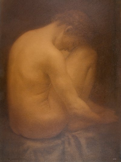 Male Nude Seated by Armand Rassenfosse