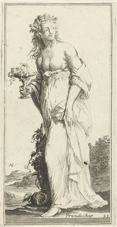 Personification of Friendship by Arnold Houbraken