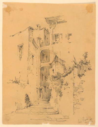 Street in San Remo by Arnold William Brunner