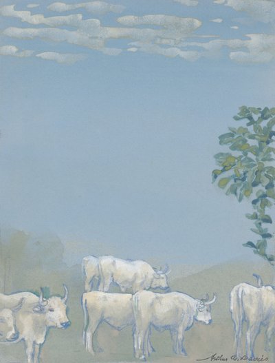 Landscape with Cows by Arthur Bowen Davies