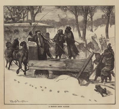 Graphic America, a Boston Snow Plough by Arthur Boyd Houghton