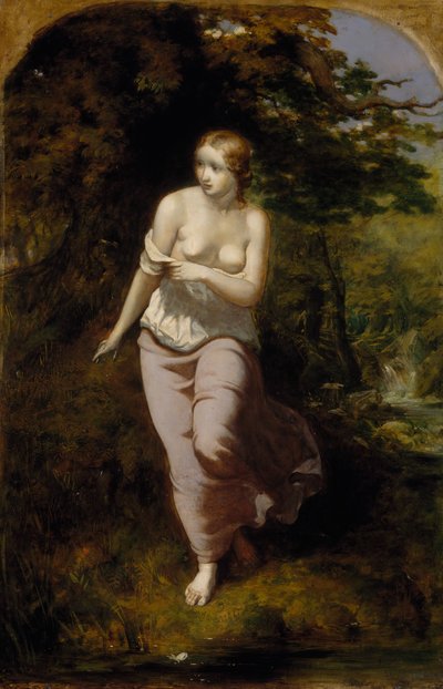 Musidora Bathing, 1849 by Arthur Hughes