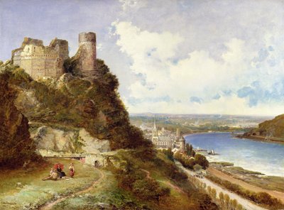 Oberwesel Castle and Schonberg Rhine, Germany by Arthur Joseph Meadows