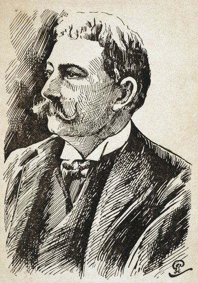 Aluisio de Azevedo (1857-1913). Brazilian Writer. Engraving by Artist Unknown