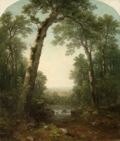 Forest Stream with Vista by Asher Brown Durand