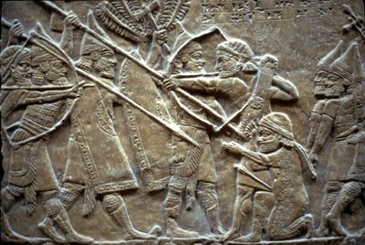 Ashurbanipal at the Battle of Til-Tuba by Assyrian