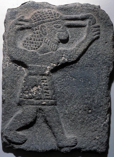 Figure Shooting a Sling, Tel Halaf by Assyrian