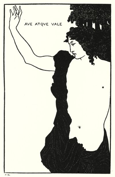 Ave Atque, Vale, Catullus, Carmen Ci by Aubrey Beardsley