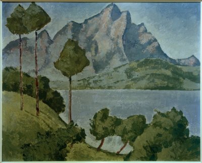 Lake Lucerne with Pilatus by August Babberger