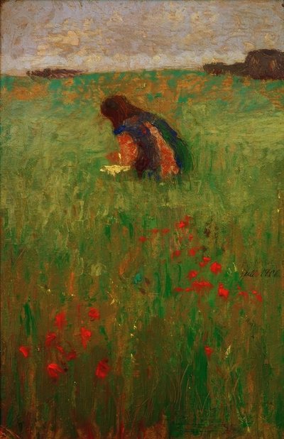 Child in Meadow by August Macke