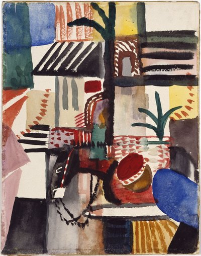 Man with Donkey, Tunisia, 1914 by August Macke