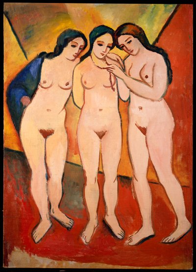 Three Nude Women by August Macke