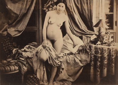 Nude Standing by Bed by Auguste Belloc