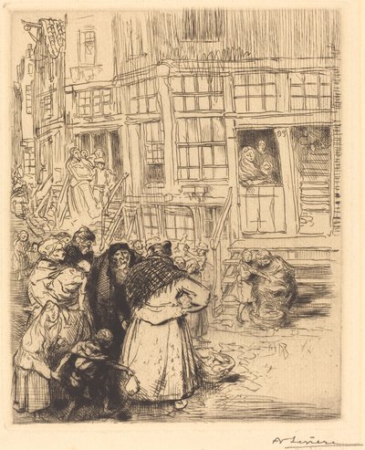 Jewish Quarters in Amsterdam by Auguste Lepere