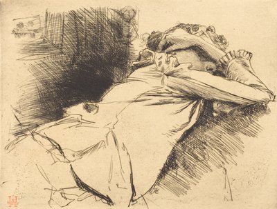 Reclined Woman Sleeping, 1892 by Auguste Lepere