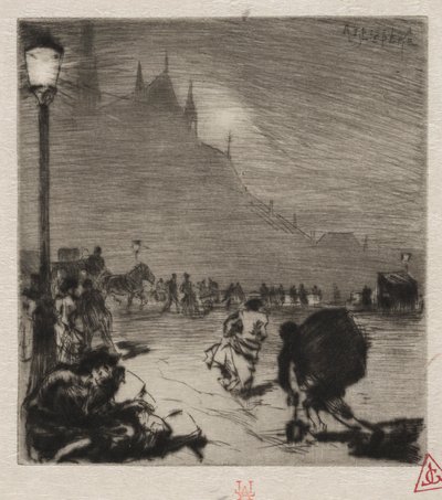 At the Corner of Pont-aux-Doubles by Auguste Louis Lepère