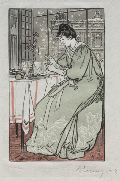 Paris Almanac, 1897: Winter by Auguste Louis Lepère