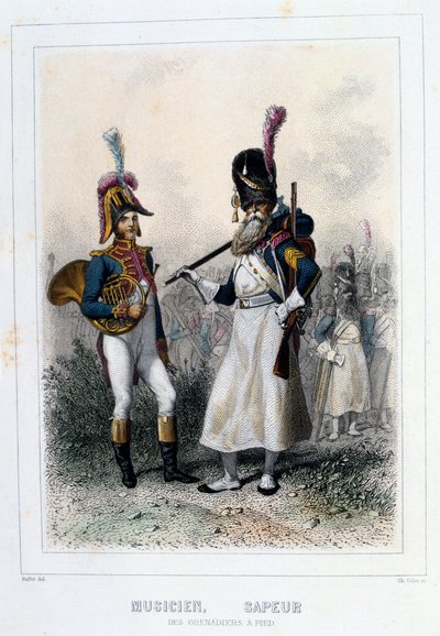 Musician and Sapper of the Grenadiers-à-Pied by Auguste Raffet