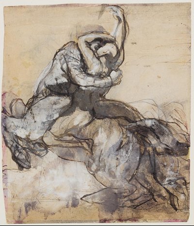 Centaur Kidnapping a Young Man by Auguste Rodin