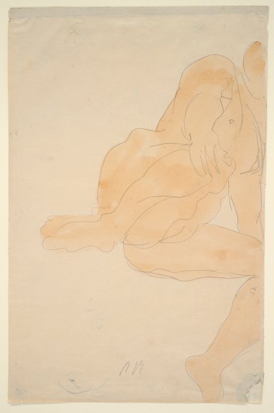 Nude Sitting, Knee Raised by Auguste Rodin