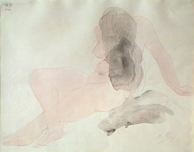 Seated Nude with Dishevelled Hair by Auguste Rodin