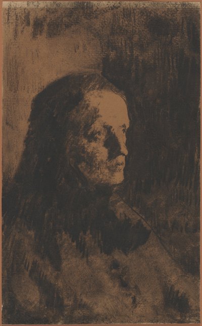 Head of an Old Woman by Augustin Théodule Ribot