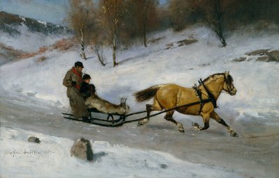 Horse-Sleighing by Axel Hjalmar Ender