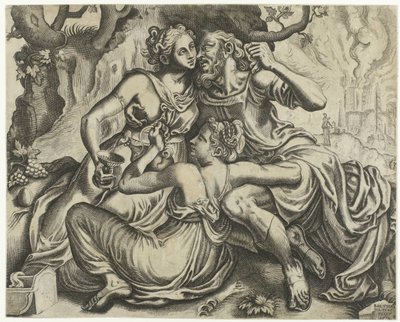 Lot and His Daughters by Balthazar van den Bos