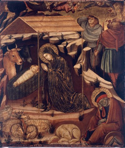 Adoration of shepherds, c.1375-79 by Barnaba da Modena